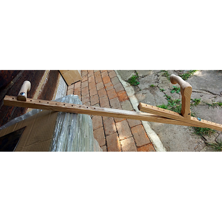 Sensenwurf für Linkshänder Ergonomisch Verstellbar Esche